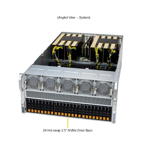 Supermicro SYS-522GA-NRT 5U GPU Server with Intel® Xeon® 6900 series processors with P-cores