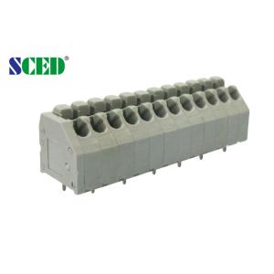 Buy cheap 3.50 mm Spring Terminal Block Grey Plastic Housing Brass Pin product