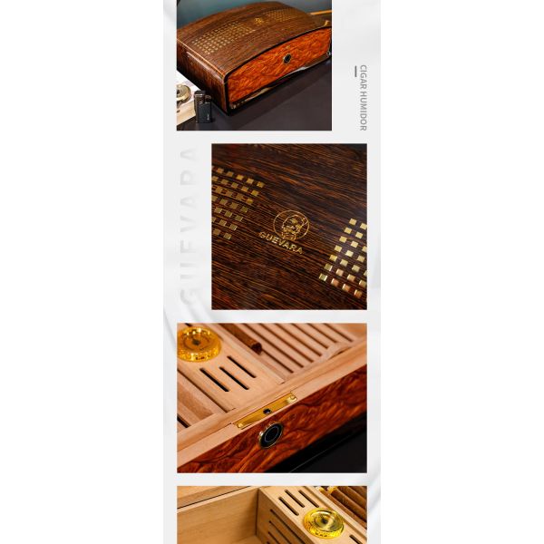 Laser Engraved Solid Wood Cigar Case B2B Bulk Supply with Logo Personalization