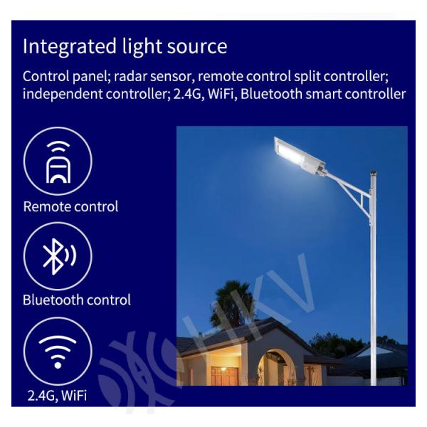 Smart Motion Sensor 300w All In One Solar Street Lights 110lm/w