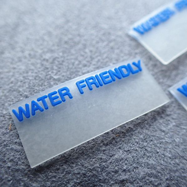 Transparent 3D Logo PVC Personalized Clothing Labels