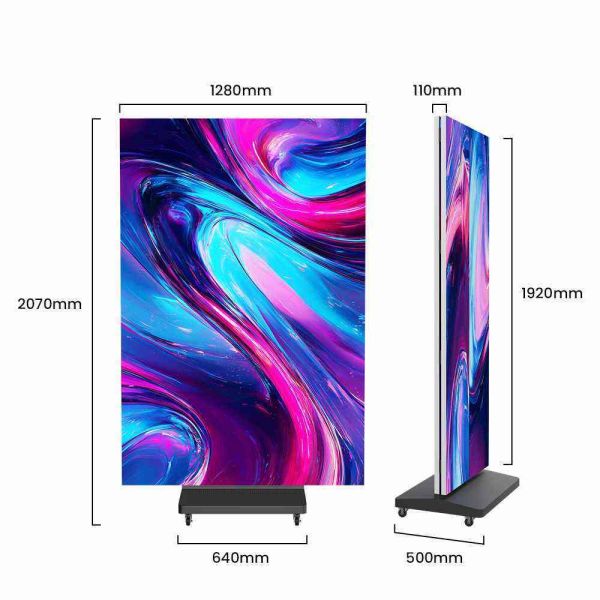 P1.25 Tri Fold Poster Led display Foldable led Screen Double Sided led dispaly