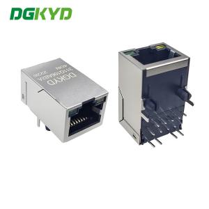Buy cheap DGKYD311Q106AB2A4DN RJ45 Network Interface TAB UP Modular Jack Single Port PCB Interface Illuminated Shield product