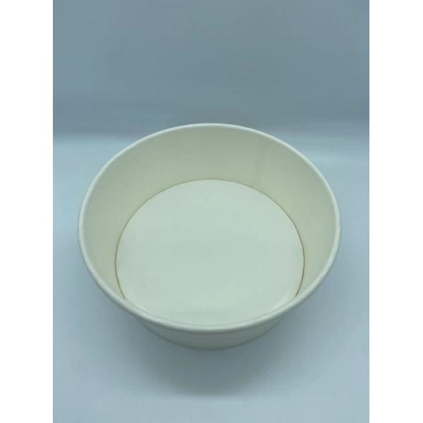 1150ml Biodegradable Disposable White Paper Bowl With PE Coating