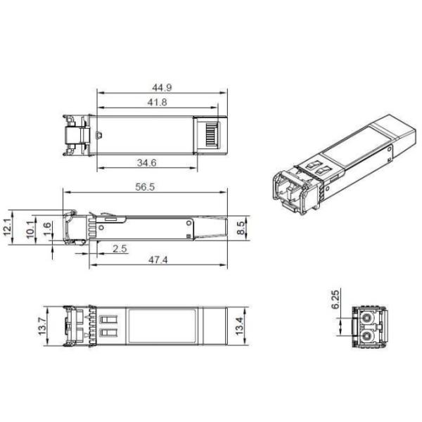 SFP-10G-SR Multimode fiber MMF 10G 850nm 300m SR SFP+ Transceiver