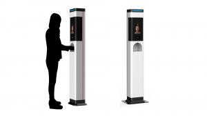Buy cheap Facial Recognition Hand Sanitizing LCD Kiosk Face Recognition Temperature Measurement instruments product
