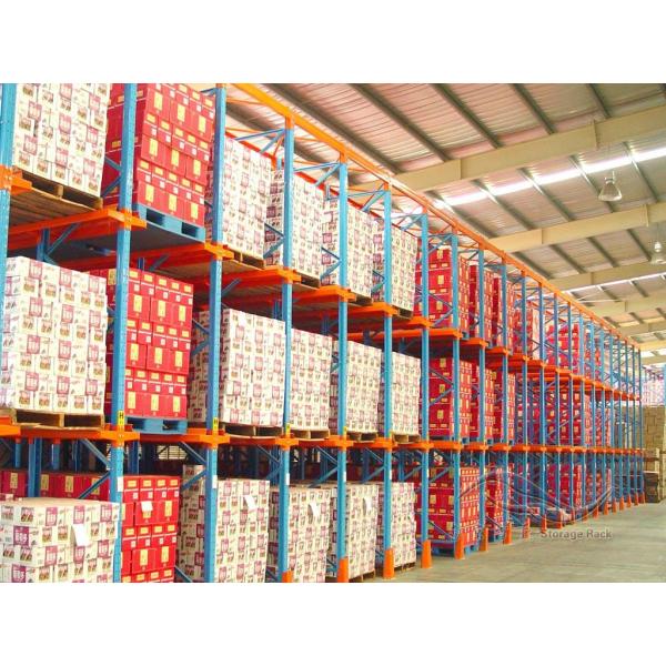 Heavy Duty Shelving Drive In Drive Through Racking System 1.5-2.5mm Depth