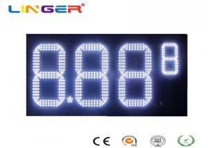 Buy cheap Outdoor White Color Roadside Gas Station Led Price Sign With CE / RoHS Approved product