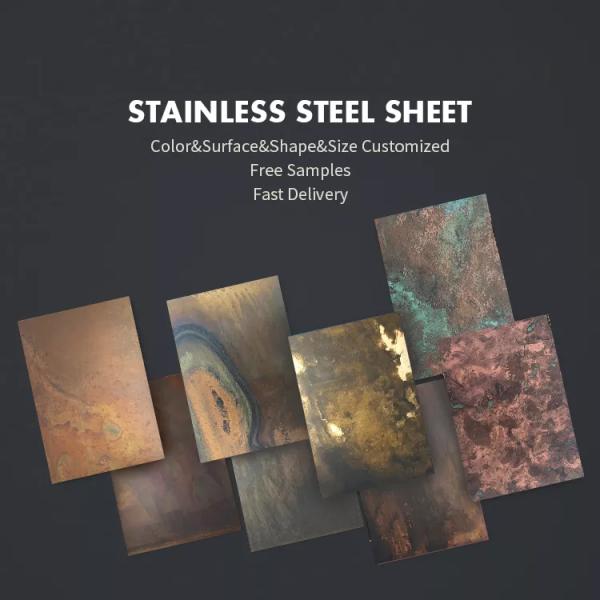 Inoxidable Patina Copper Antique Stainless Steel Sheets Thickened Scratch Resistant