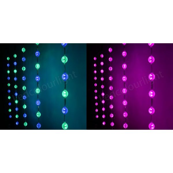 Matrix Dynamic Video Effect 35mm Crystal LED Pixel Ball Curtain String Light