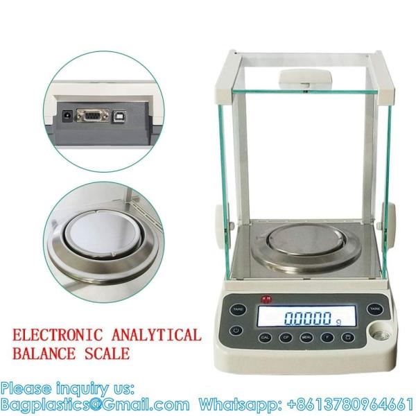 0.0001g Laboratory Scale, High Precision Lab Analytical Balances With Plastic Windshield, LCD Display Electronic