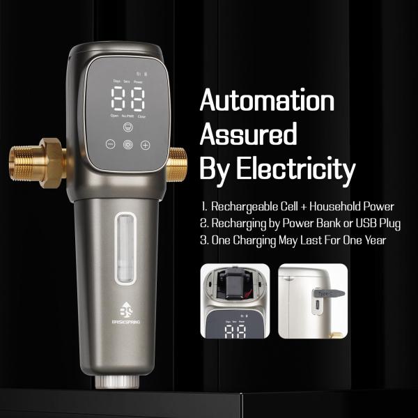 BriskSpring Spin Down Sediment Prefilter System for Whole House Filtration