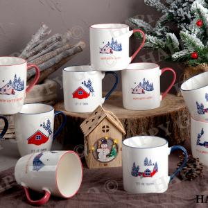 Buy cheap Christmas Ceramic Holiday Mugs Romantic With Customized Craft product
