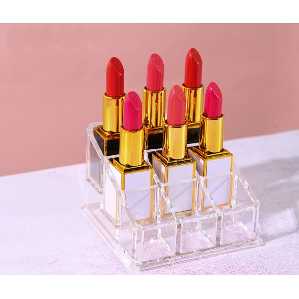 Quality Guranteed Acrylic Cosmetic Box Transparent Lipstick Storage Box Display Rack