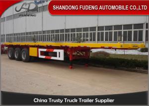 Buy cheap 6 / 12 Wheelers Flatbed Container Trailer With ABS System BPW Brand Axle product