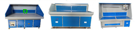Steel Construction Downdraft Bench Durable Down Draft Sanding Tables