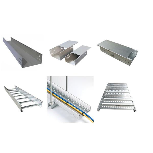 Plank Perforated C U Channel Cable Tray Roll Forming Machine Hydraulic Cutter / Punch