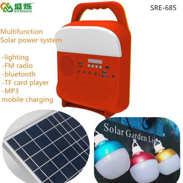 5W USB TF Portable Solar Generator Outdoor Power Solar Panel Led Lighting System