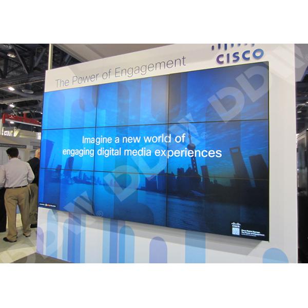 Splicing video wall display 5.3mm bezel LCD LED HDMI DVI VGA AV YPBPR IP RS232 1920*1080
