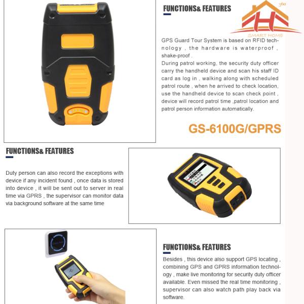 GPRS Guard Tour Patrol System , Real Time Transfer Data Security Patrol System