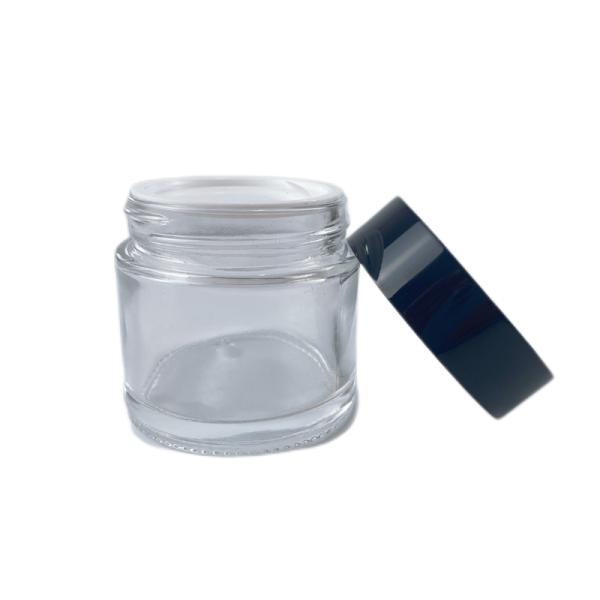Transparency Glass Jars Lip Balm Cream Container Bottle With Bronze Gold Lids
