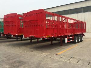 China Q345 3 Axles 60 Ton High Wall Fence Truck Semi Trailer on sale