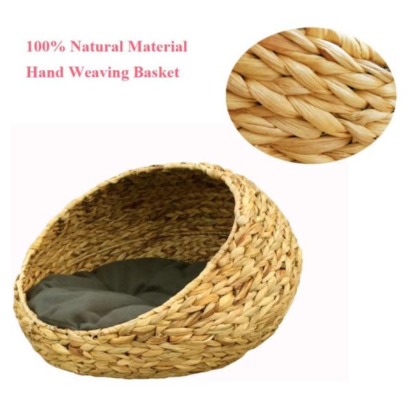 Cat Hanging Basket Bed Wicker Natural Seagrass Handwoven