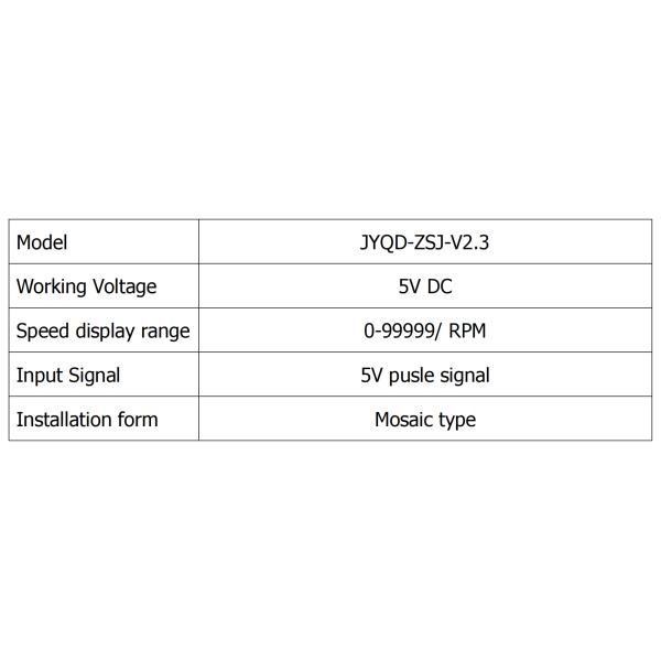 Five Digit Small Size Pulse Signal Tachometer Juyi DC Brushless Motor Driver Speed Display Module