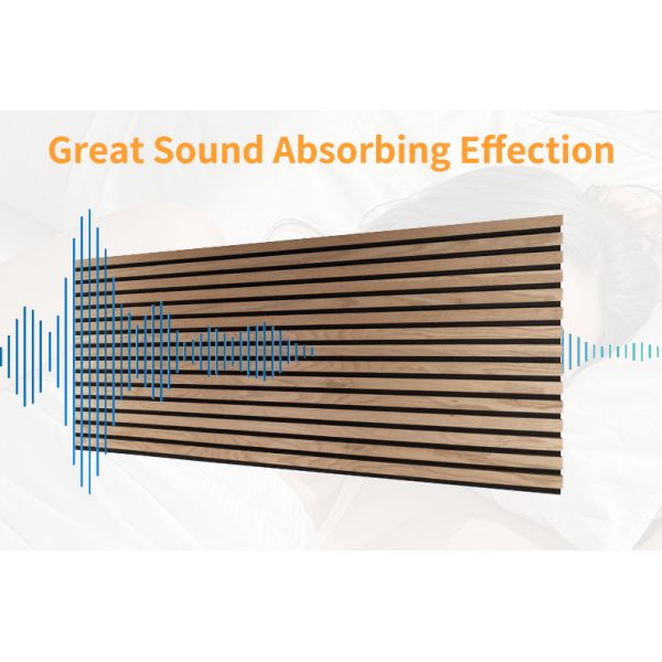 Natural Acoustic Slat Wood Panel Acoustic Sound Proof Ceiling Panels For Office