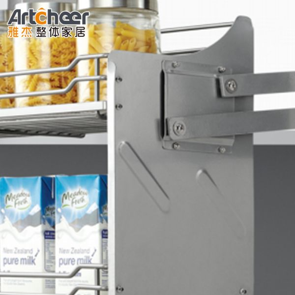 Stainless Steel 304# Kitchen Lift Basket with Soft Close Hardware and Modern Design