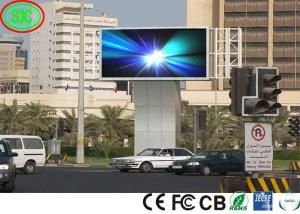 Buy cheap High Brightness outdoor Full color waterproof P10 outdoor RGB right triangle led display cabinet video wall with CE CB product