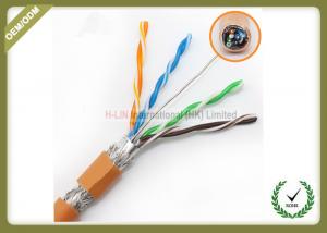 High Frequency Network Fiber Cable 250MHz Orange Color With Pure Copper Material
