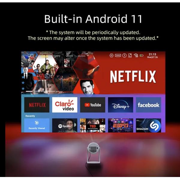 2025 Upgraded J1 Mini Flip Android 11.0 1+16G 1080P Projector, Home Projector HY300 HY320 Smart Projector