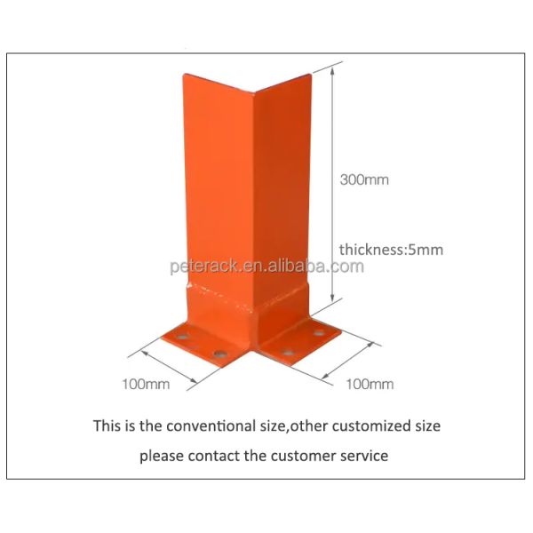 Industrial Warehouse Storage Pallet Rack Metal Iron Upright Protectors Heavy Duty Steel Column Corner Guard Racking Protector