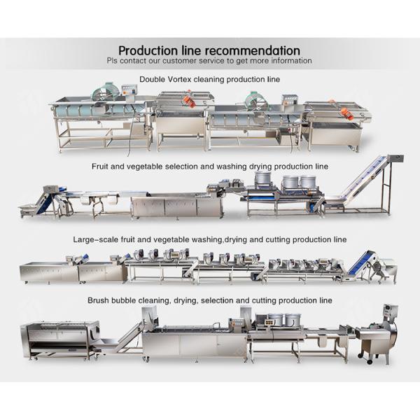 Selection roller brush bubble washing,drying,and cutting production line Fruit Vegetable FOOD processing production Machine