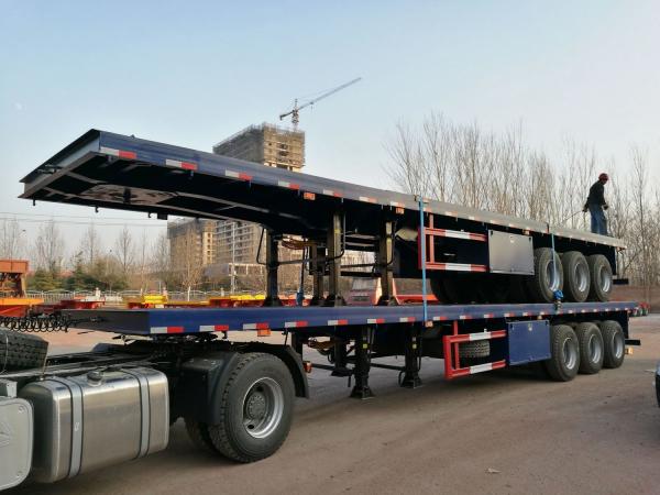 Quality 13m 60T container flatbed trailer  | TITAN VEHICLE for sale