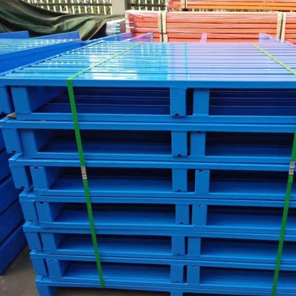 Heavy Duty Steel Pallets 500KG-3000KG Load 2 Way 4 Way Entry Metal Pallets