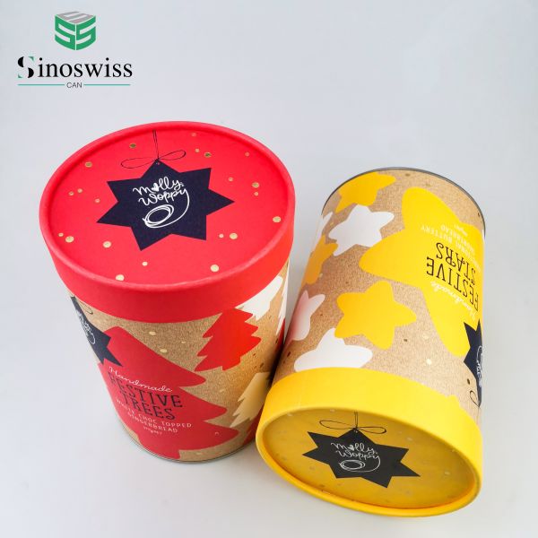 Custom Height Round Cardboard Tube Gift Box Candy Chocolate Paper Box Packaging