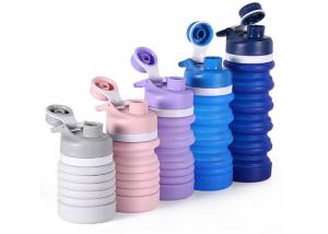 China 550ml , Innovative Design , Collapsible , Easy Taking , Outdoor , Silicone Water Bottle on sale