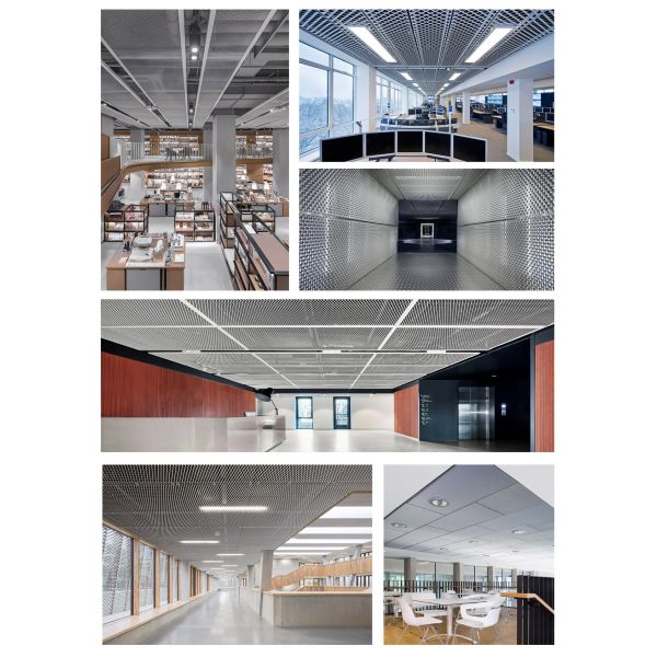 Easy To Clean And Maintain Aluminum Mesh Ceiling Metal Ceiling Material Providing Air Circulation And Attractive Visual Effects