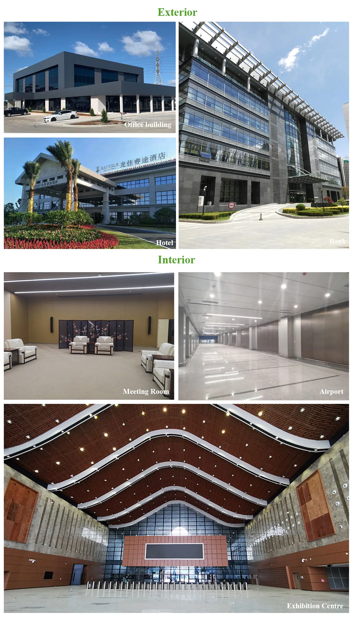 Light Green Acp Sheet Fireproof Aluminum Panel Fire Resistant Composite Panels