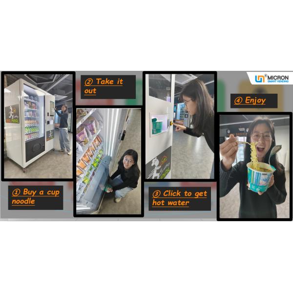 Instant Coffee Vending Machine With Free Hot Water, Can Operate Snacks, Drinks, Cup Noodles, Tea