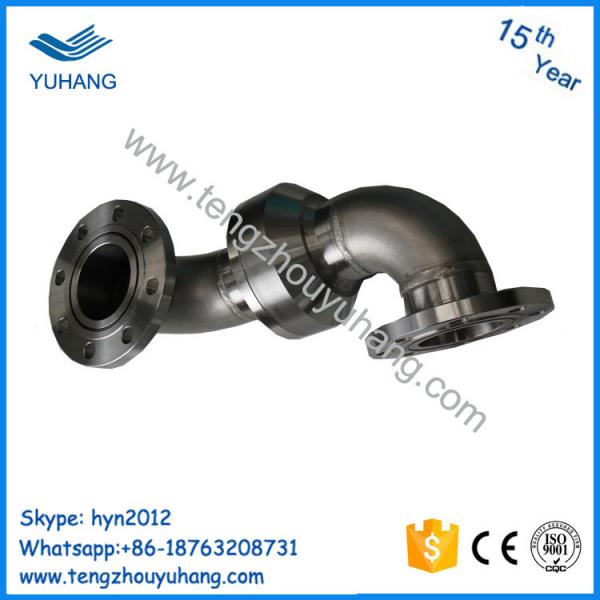 Stainless Steel double elbow flange connection hydraulic rotary joint high pressure water swivel joint