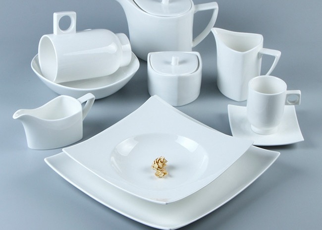 Buy cheap OEM ODM High Temperature Square Ceramic Dinnerware Sets product