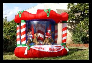 Buy cheap Red Christmas Inflatable Warehouse Bouncer Amazing Kids Party Bounce Houses product