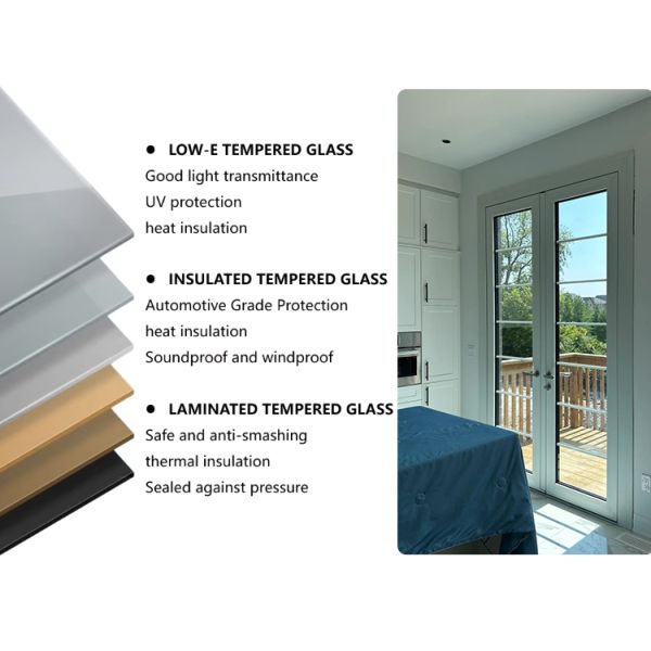 YATTON Easy Installation Double-layer Insulated Tempered Glass Folding Doors Aluminum Alloy Windproof Villa Apartment More 5