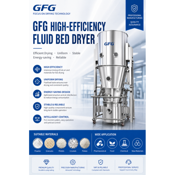 GFG-150 Fluid Bed Dryer Pharmaceutical Tablets Capsules Granules Processing Drying Machine
