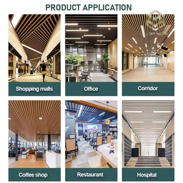 Aluminum Profile Baffle Metal Suspended Ceiling Baffle Perforated Ventilated Tile Ceiling