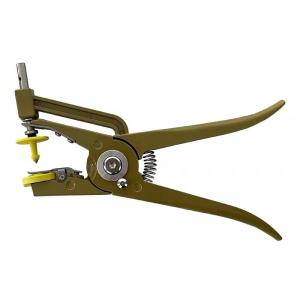 Buy cheap Golden Hydraulic Ear Tag Pliers Metal Identification Tag Applicator product