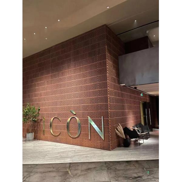 Brick Partition Wall Background m Shape Yellow Color Wind Screen Tiles Terracotta Breeze Blocks Panels